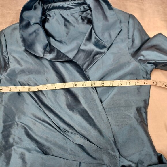 now $110 Size 10 Thai Silk Marisa Baratelli Wrap-around Top - Picture 9 of 15